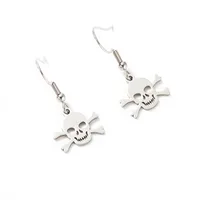 Skull Fully Polished Cut Earrings main image 4