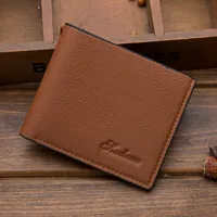Pu Leather Short Ultra-thin Men's Wallet sku image 2