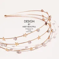 Korea Simple Star Rhinestone Diamond-studded Headband main image 3