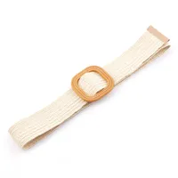 Basic Square Straw Woven Belt Women's Woven Belts sku image 1
