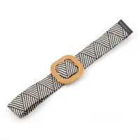 Basic Square Straw Woven Belt Women's Woven Belts sku image 7
