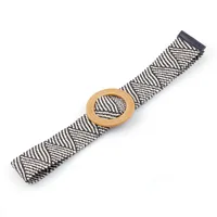 Basic Square Straw Woven Belt Women's Woven Belts sku image 9