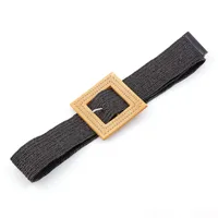Basic Square Straw Woven Belt Women's Woven Belts sku image 4