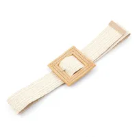 Basic Square Straw Woven Belt Women's Woven Belts sku image 3