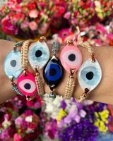 Bohemian Hand-woven Acrylic Resin Evil Eye Bracelet main image 1