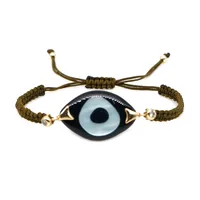 Bohemian Hand-woven Acrylic Resin Evil Eye Bracelet main image 3
