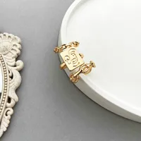 Korean Golden Smile Face Twist Woven Ring main image 3