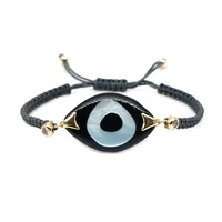 Bohemian Hand-woven Acrylic Resin Evil Eye Bracelet sku image 3