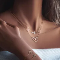 Simple Style Heart Alloy Wholesale Necklace main image 1