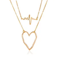 Simple Style Heart Alloy Wholesale Necklace sku image 1