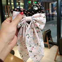 New Korean  Floral Bow Hairpin main image 3
