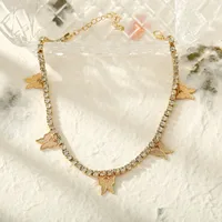 Hip-hop Rhinestone Butterfly Pendant Insect Necklace main image 2