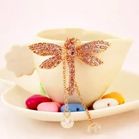 Creative Crystal Diamond Dragonfly Keychain main image 4