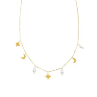 Wholesale Jewelry Fashion Star 304 Stainless Steel 18K Gold Plated Plating Necklace main image 5