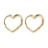 Brass 18k Gold Plated Heart-shaped Exquisite Earrings main image 5