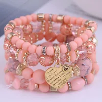 Bohemian Metal Peach Heart Multi-layer Bracelet main image 5