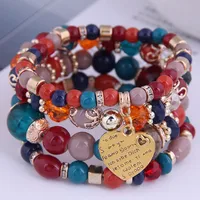 Bohemian Metal Peach Heart Multi-layer Bracelet main image 4