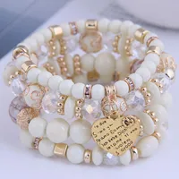 Bohemian Metal Peach Heart Multi-layer Bracelet main image 2