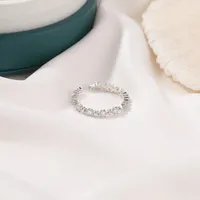 Sweet Open Copper Inlaid Zircon Simple Five-pointed Star Ring main image 4