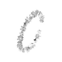 Sweet Open Copper Inlaid Zircon Simple Five-pointed Star Ring sku image 5