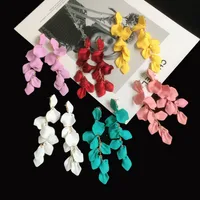 Fashion Geometric Leaf Plating Alloy Drop Earrings main image 5
