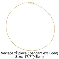 Fashion Letter Copper 18k Gold Plated Necklace In Bulk sku image 1