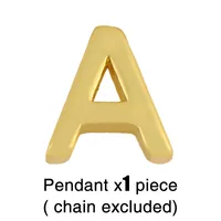 Fashion Letter Copper 18k Gold Plated Necklace In Bulk sku image 2