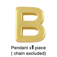 Fashion Letter Copper 18k Gold Plated Necklace In Bulk sku image 3