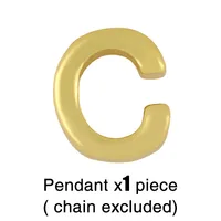 Fashion Letter Copper 18k Gold Plated Necklace In Bulk sku image 4