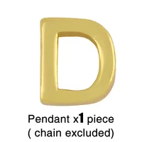 Fashion Letter Copper 18k Gold Plated Necklace In Bulk sku image 5
