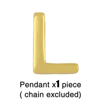 Fashion Letter Copper 18k Gold Plated Necklace In Bulk sku image 12