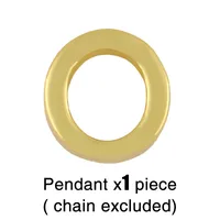 Fashion Letter Copper 18k Gold Plated Necklace In Bulk sku image 15