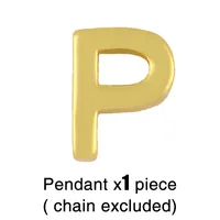 Fashion Letter Copper 18k Gold Plated Necklace In Bulk sku image 16