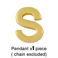Fashion Letter Copper 18k Gold Plated Necklace In Bulk sku image 19