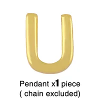 Fashion Letter Copper 18k Gold Plated Necklace In Bulk sku image 21