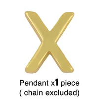 Fashion Letter Copper 18k Gold Plated Necklace In Bulk sku image 24