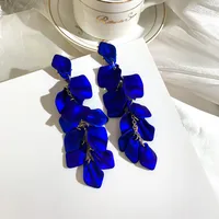 Fashion Geometric Leaf Plating Alloy Drop Earrings sku image 11