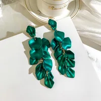 Fashion Geometric Leaf Plating Alloy Drop Earrings sku image 12