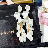 Fashion Geometric Leaf Plating Alloy Drop Earrings sku image 13