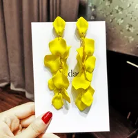 Fashion Geometric Leaf Plating Alloy Drop Earrings sku image 14