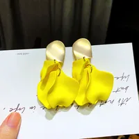 Fashion Geometric Leaf Plating Alloy Drop Earrings sku image 8