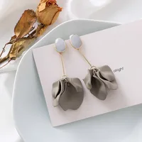 Fashion Geometric Leaf Plating Alloy Drop Earrings sku image 9