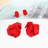 Fashion Geometric Leaf Plating Alloy Drop Earrings sku image 10