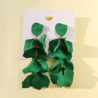Fashion Geometric Leaf Plating Alloy Drop Earrings sku image 17