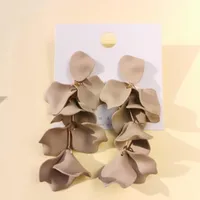Fashion Geometric Leaf Plating Alloy Drop Earrings sku image 18