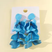 Fashion Geometric Leaf Plating Alloy Drop Earrings sku image 19