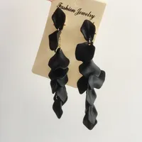 Fashion Geometric Leaf Plating Alloy Drop Earrings sku image 20