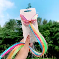 Colorful Wig Braid  Butterfly Cartoon Hairpin sku image 6