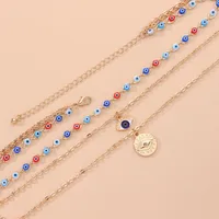 Multi-layer Devil's Eye Pendant Necklace main image 2