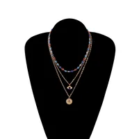 Multi-layer Devil's Eye Pendant Necklace main image 5